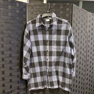 Newport News Black and Blue Plaid Shirt